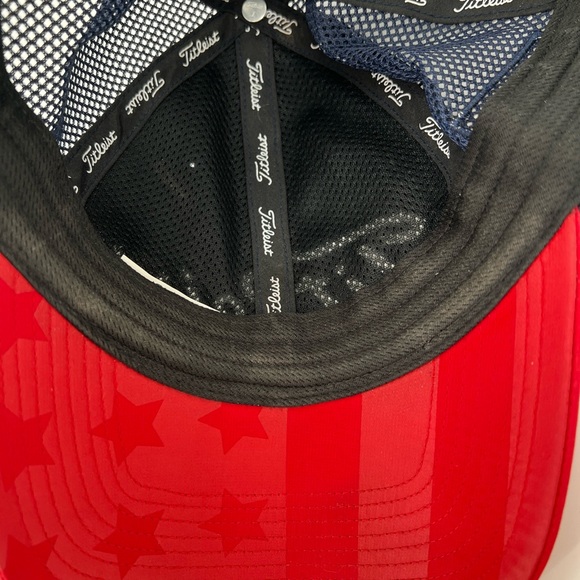 Titleist Adjustable Baseball Cap Golf Hat With American Flag Red White & Blue - Picture 5 of 6